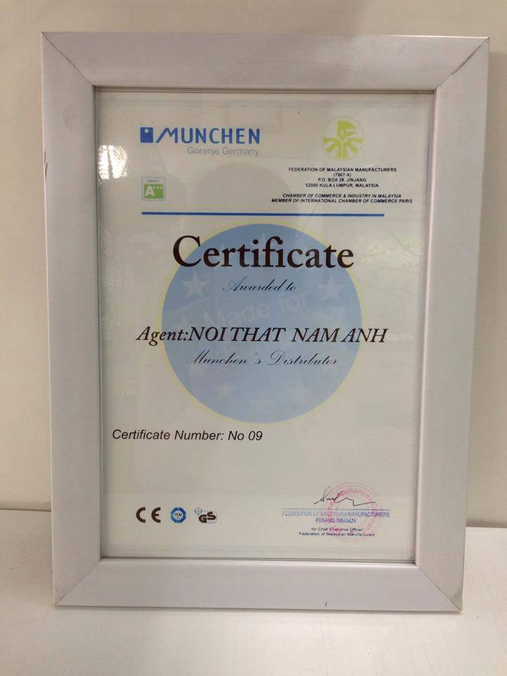 giấy chứng nhận Munchen